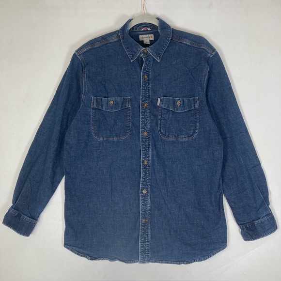 Carhartt Other - Carthartt Shirt Men's XL Relaxed Fit Blue Denim Cottagecore Workwear Western